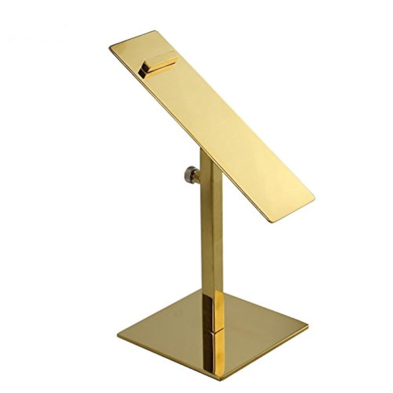 Gold Stainless Steel Adjustable Shoe Display Stand Holder